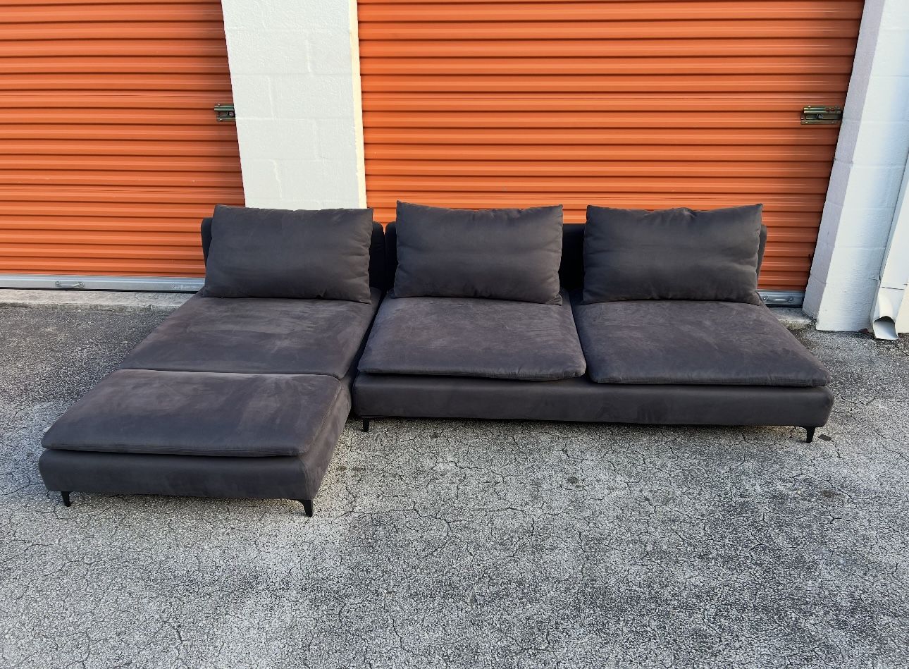 Modern Grey Cloud Sectional Couch