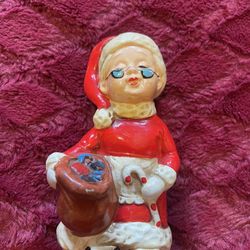 Vintage ARDCO Ceramic Christmas Mrs Santa Claus Figurine- Japan 
