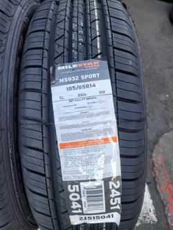 185/65/14 milestar set NEW