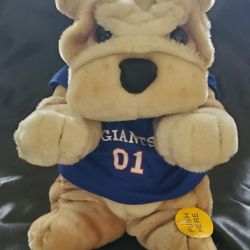 Vintage Ny Giants Plush Dog