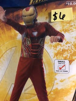 NEW Iron Man Halloween Costume size small 4-6 (NO PADDING)