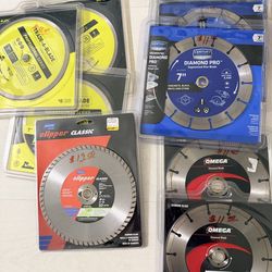 1 lot 9 pieces 7” Diamond wheels brand new, 1 day only