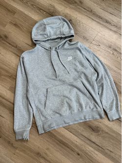 Nike grey hoodie with white swoosh Size S #swoosh #athleisure