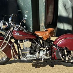 Vintage Indian And Harley Davidson Replica Models