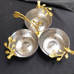 Bowl Snacks Silver And Gold 