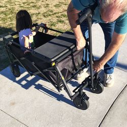 Sturdy Foldable Wagon for Kids, Laundry, tools, wood, groceries