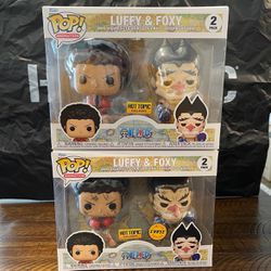 Luffy & Foxy 2 pack Chase & Common Funko Pop Hot Topic Exclusive One Piece