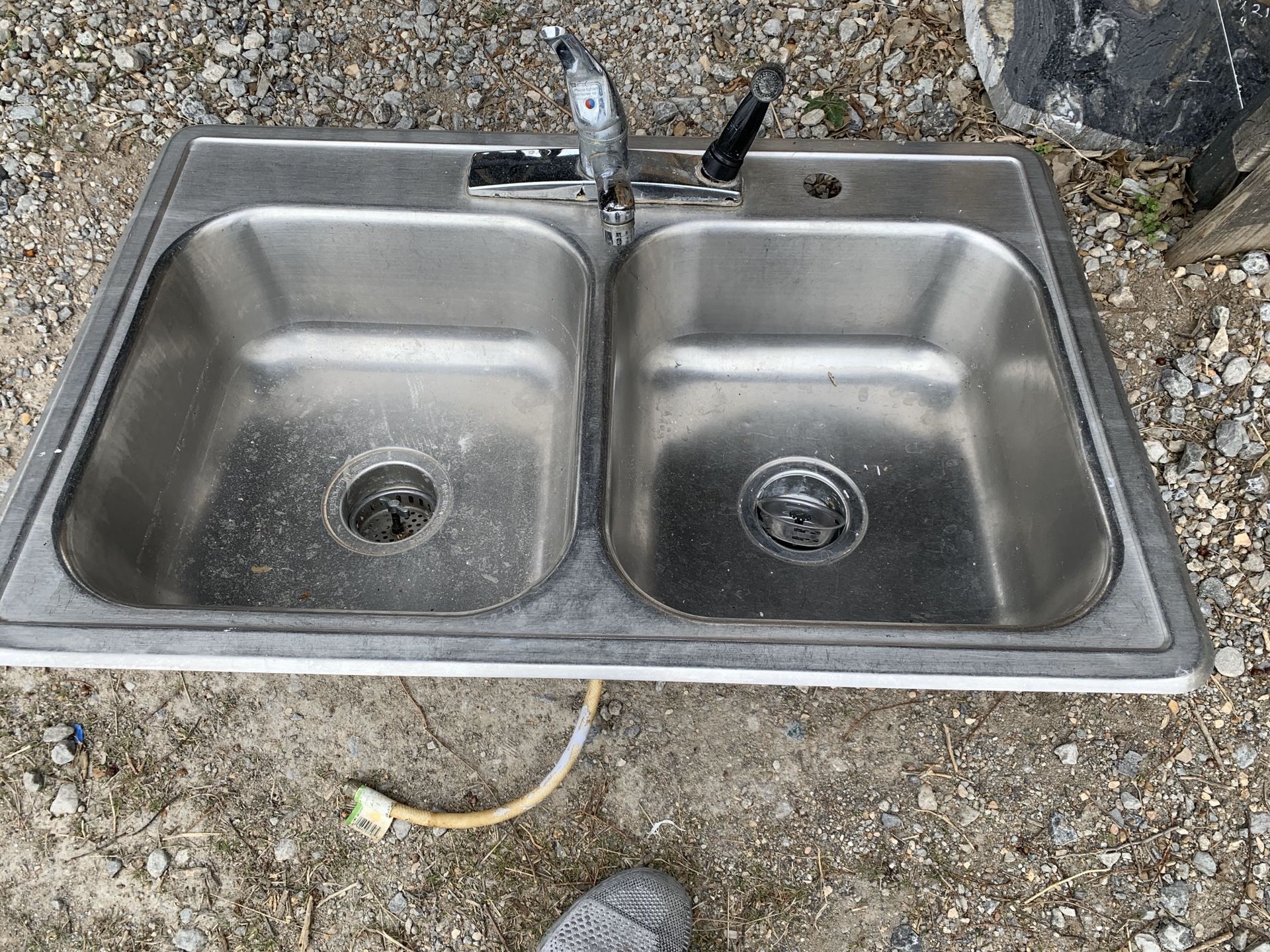 Stainless steel 50/50 sink