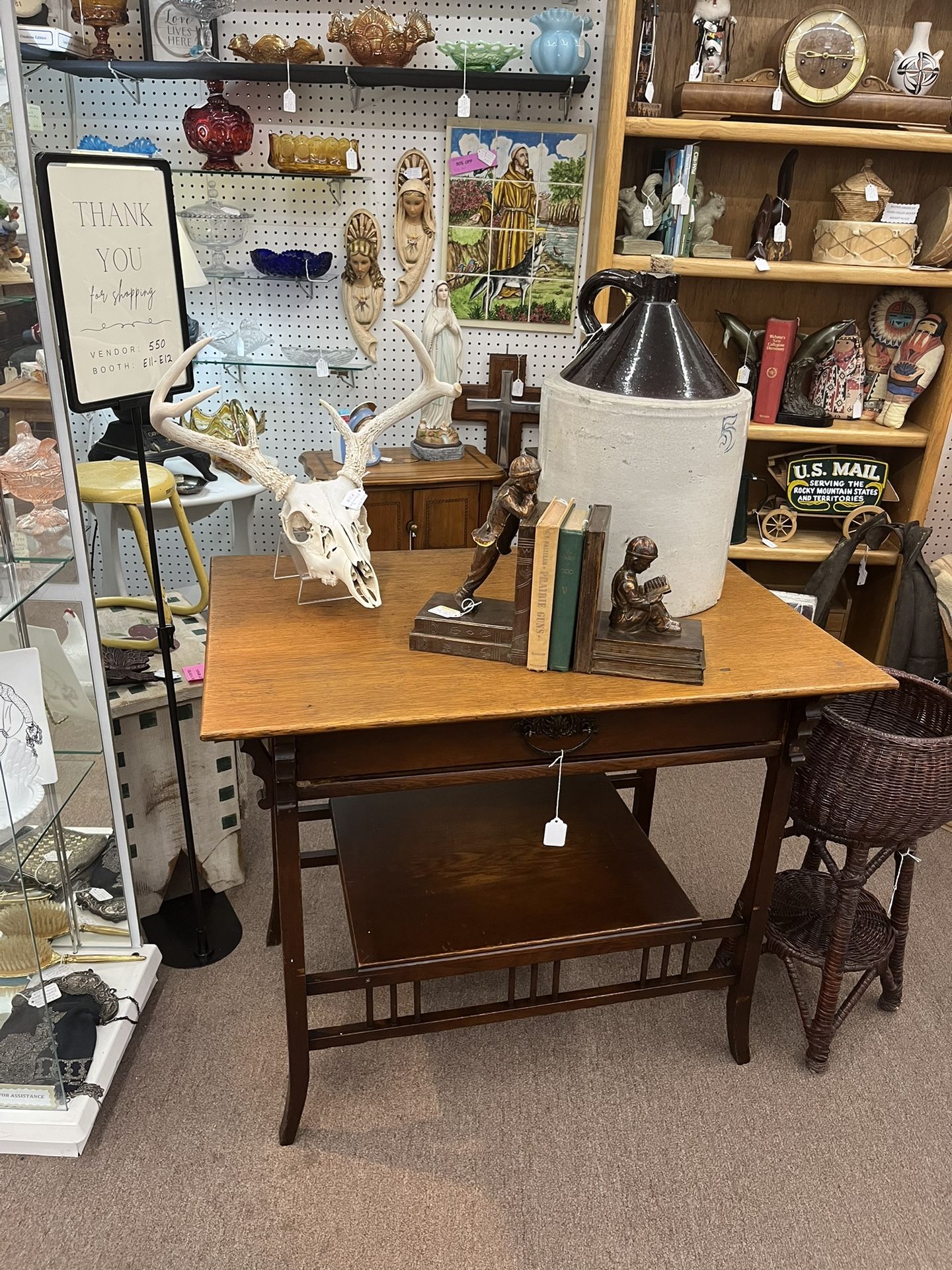 Vintage Antique Table with Drawer