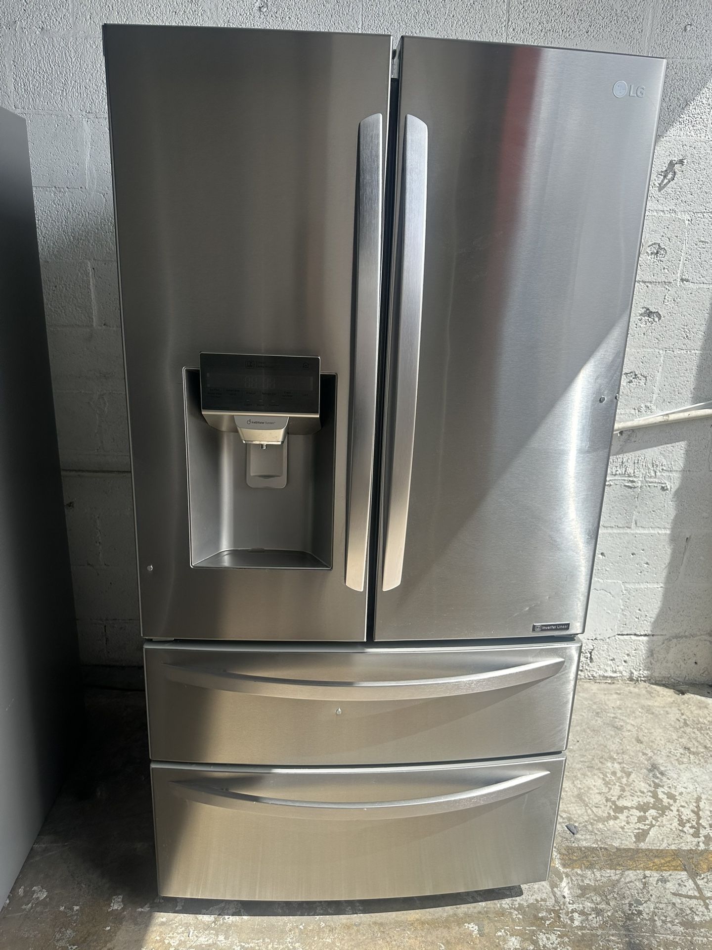 Stainless Steel Double Freezer Refrigerator, French Door Refrigerator, Nevera Puerta Francesas