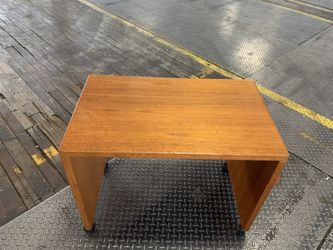 Rolling Danish Modern TEAK office Desk