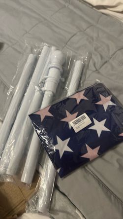 White flag pole