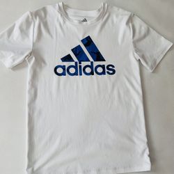 Boys Adidas Dri-Fit T-Shirt White Size 10/12