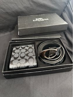 Coach Wallet Reverseable Belt set