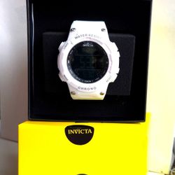 Invicta Racing 47524 Digital Chronograph Watch - White 100 Meter Water Resistant 