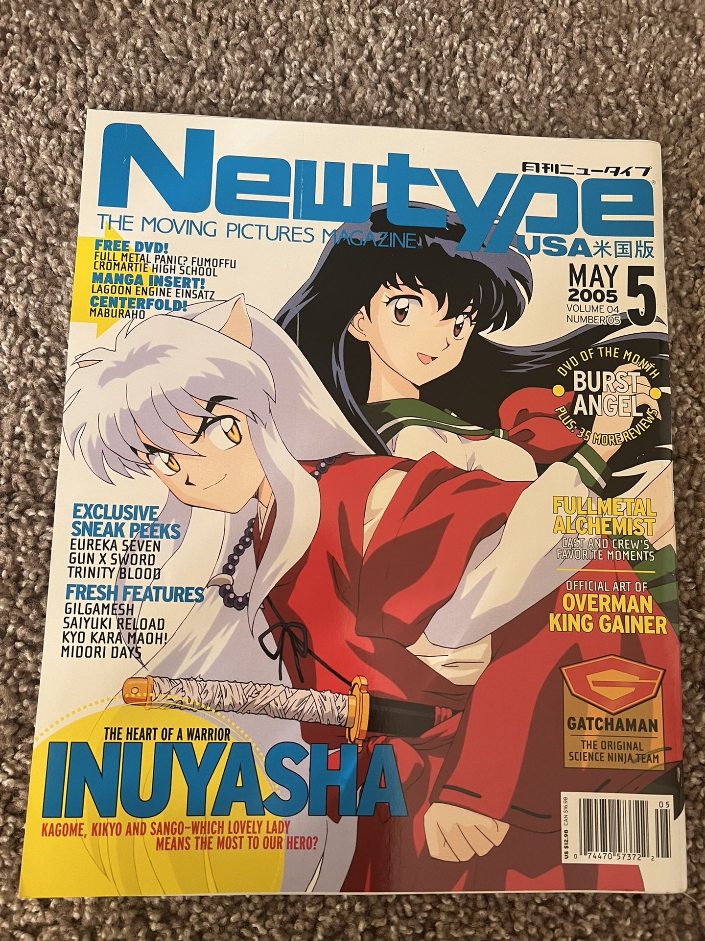 Newtype USA (5/May 2005 anime magazine) InuYasha, Burst Angel - No Inserts