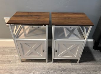 Pair Of Beautiful Nightstands With Power Outlets