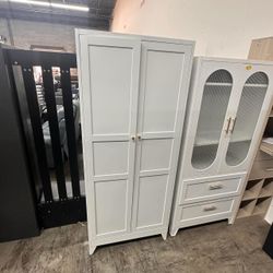 Letaya Metal Storage Cabinet with 2 Doors and 4 Adjustable Shelves 71 White Kitchen Pantry Storage 4-Tier Tall Steel Cabinets Locker for Kitchen Livin