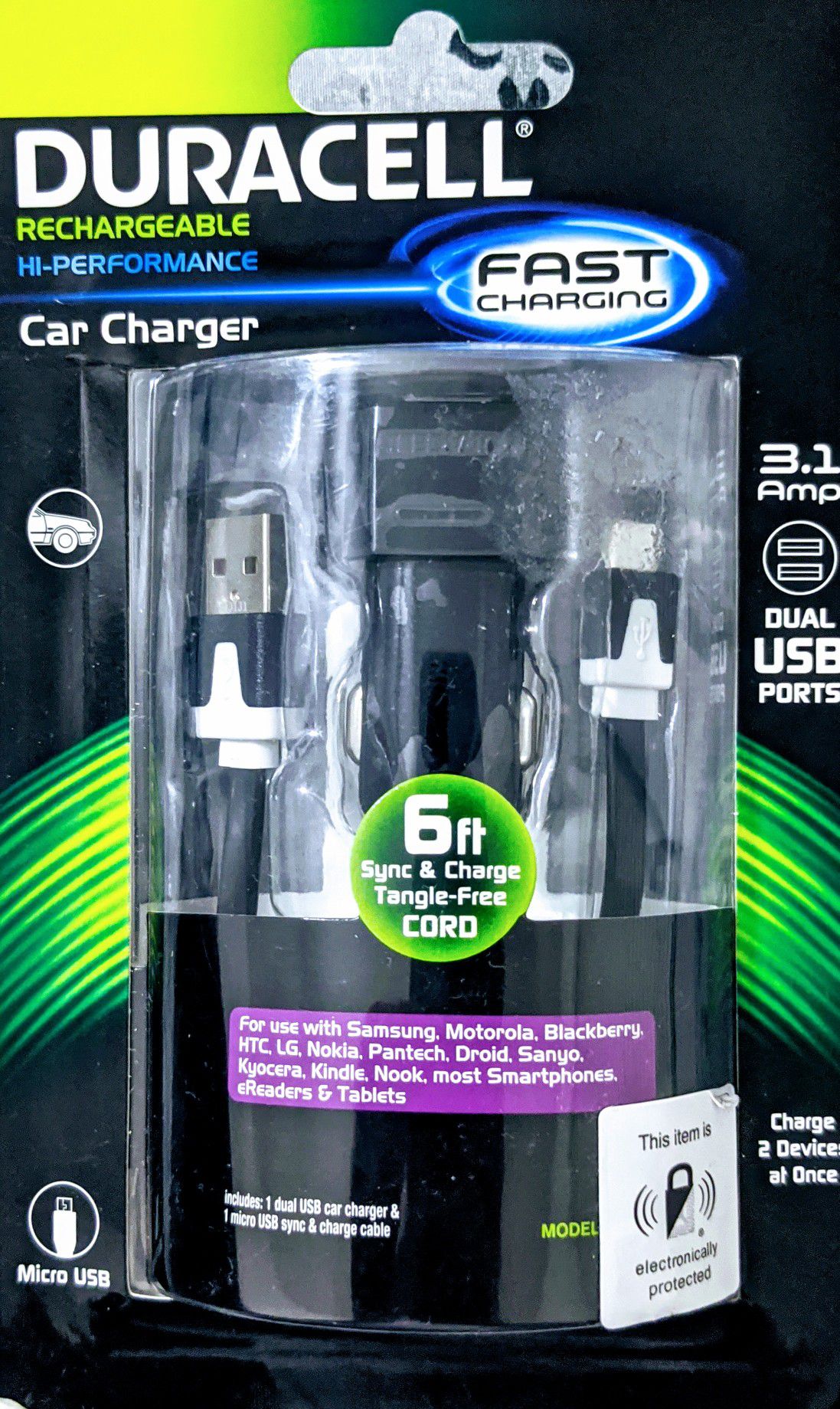 Duracell Rechargable car charger