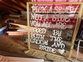 Hand painted Wedding sign