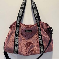 Victoria Secret Pink Duffle Duffel Bag Tote Gym Bag Overnight Weekender Day Bag Luggage 