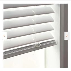 2" Cordless Faux Wood Blinds In White 