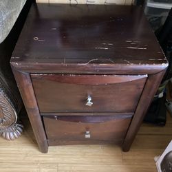 Solid Wood Two Drawers For $20