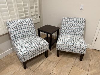 Two Chairs & Table Set - Like New