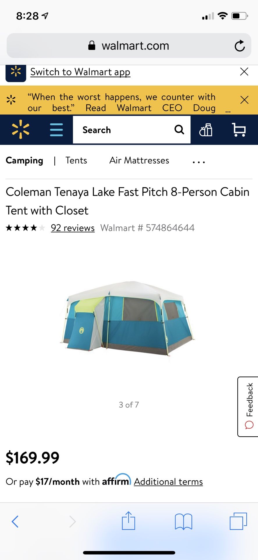 Camping tent