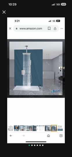 Aolemi Ceiling Mount Shower System, 16 Inch Rain Shower Head with Handheld Spray High Pressure Shower Faucet Nickel and chrome and black C46