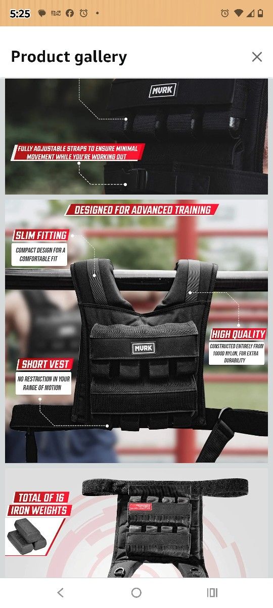 MVRK. PLATED WEIGHTED VEST