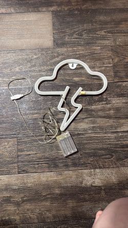 Neon LED Light Lightning Bolt Thunderstorm | Plug-in or Battery