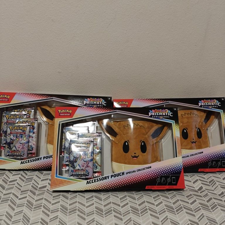 Pokemon Scarlet & Violet Prismatic Evolutions Eevee Accessory Pouch