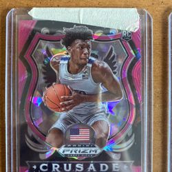 James Wiseman Cracked Ice Crusade Prism Rookie Card