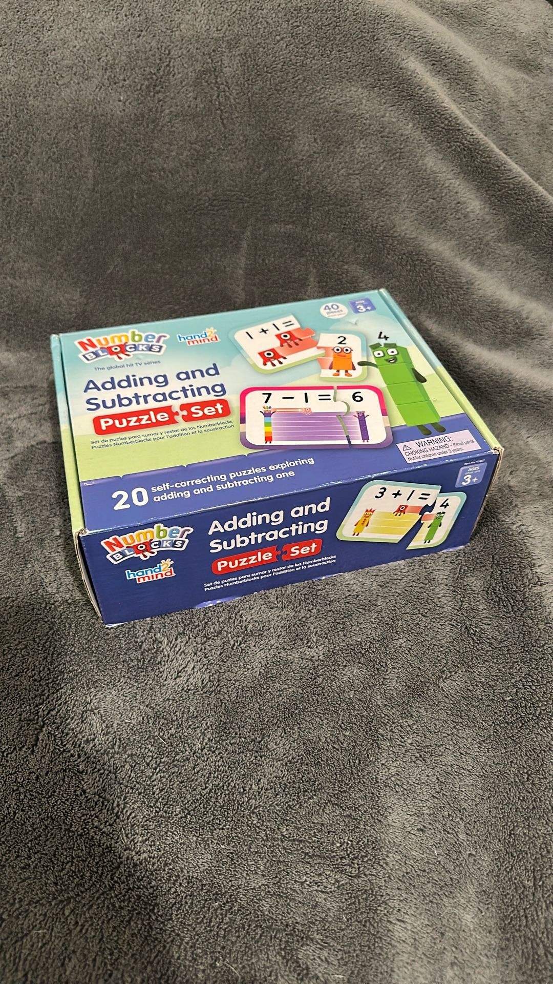 Number Blocks - Adding & Subtracting Puzzle 3+