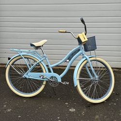 Huffy 26" Nel Lusso Cruiser Bike, Fits Riders 5'0"+, Light Blue, Adult, Women's