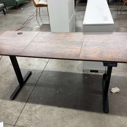 Electric Height Adjustable Standing Desk Large 63 x 24 Inches  with T-Shaped Metal Bracket