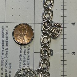 Italy Sterling Silver Asian Bracelet 