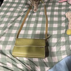 Green boho purse