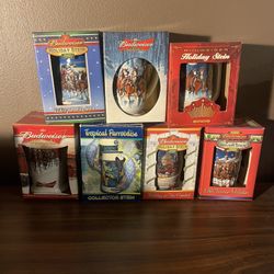 Set Of 7 Vintage Budweiser Beer Pitchers$80 