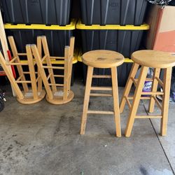 Wooden Stools 2ft Tall 