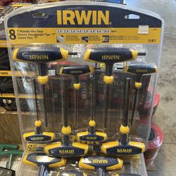 Irwin 10771 8 Pc T Handle Hex Key Sets