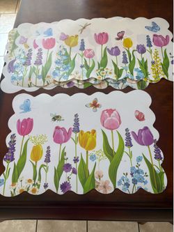 6 Piece Plastic Tulip Table Mats