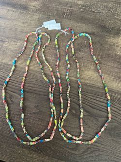 2 - Genuine Stone 24” Necklaces