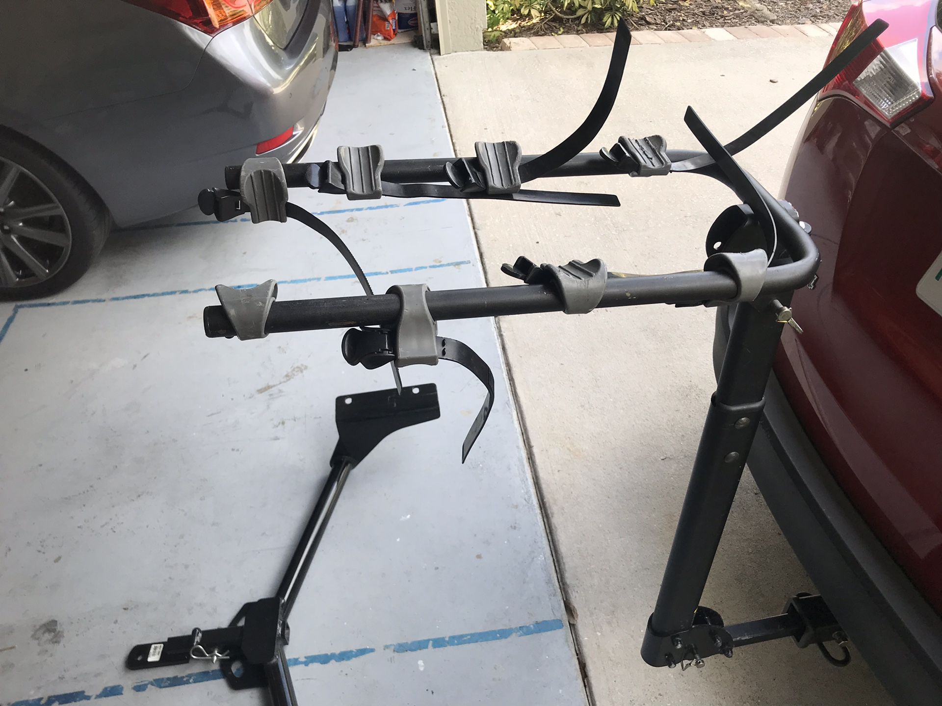 4 bike bike rack, tilts, folds down