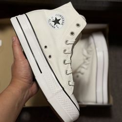 Womens Converse Size 9.5 Platform High Tops New