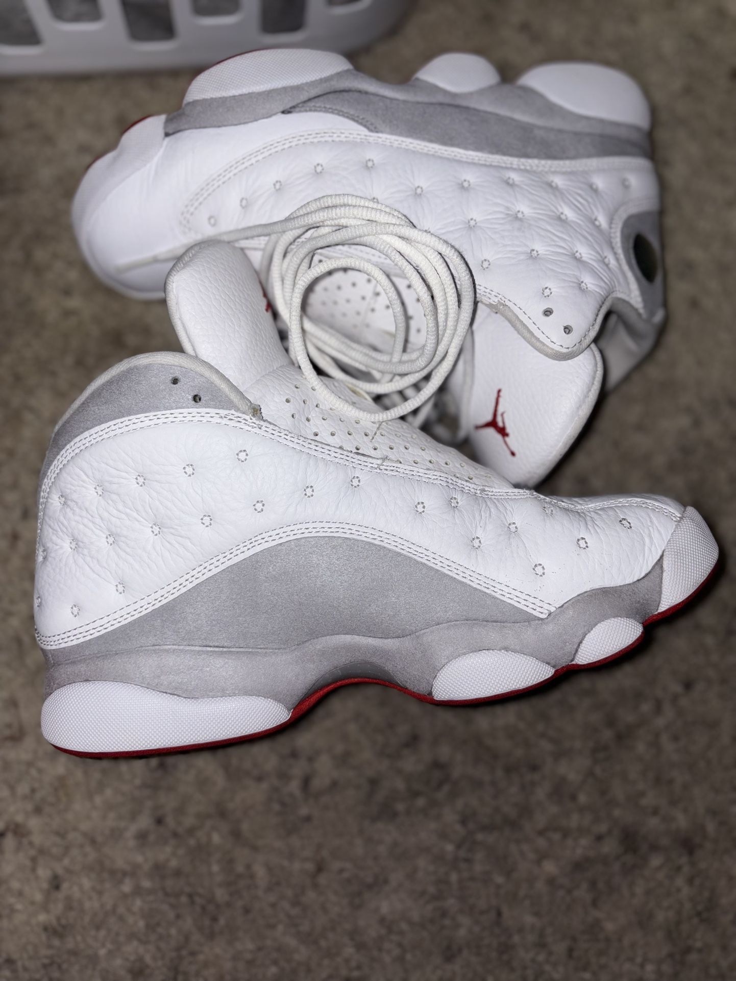 Jordan Retro 13s size8.5 (Wolf Grey, Red,White)