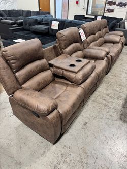 3PC SET SOFA, LOVESEAT, CHAIR  (couch, sofa) !!NO CREDIT NEEDED !! TAKE IT HOME TODAY!! 🚛 SAME DAY DELIVERY AVAILABLE 🚚 Se Habla Español