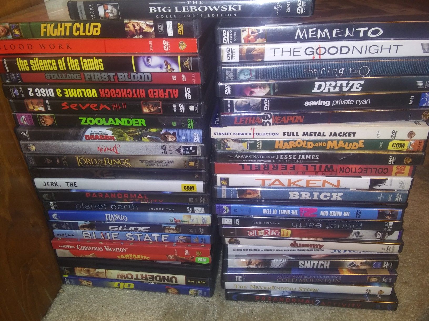 40 plus movies on DVD