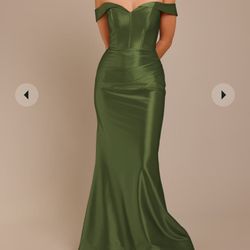 David’s Bridal Olive Dress